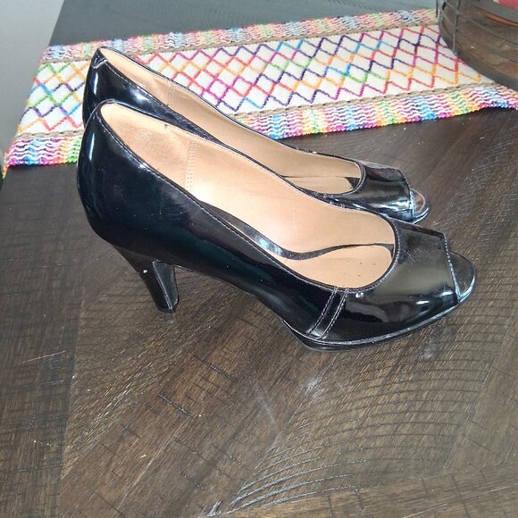 Clark's patent peep toe heels - Picture 1 of 4